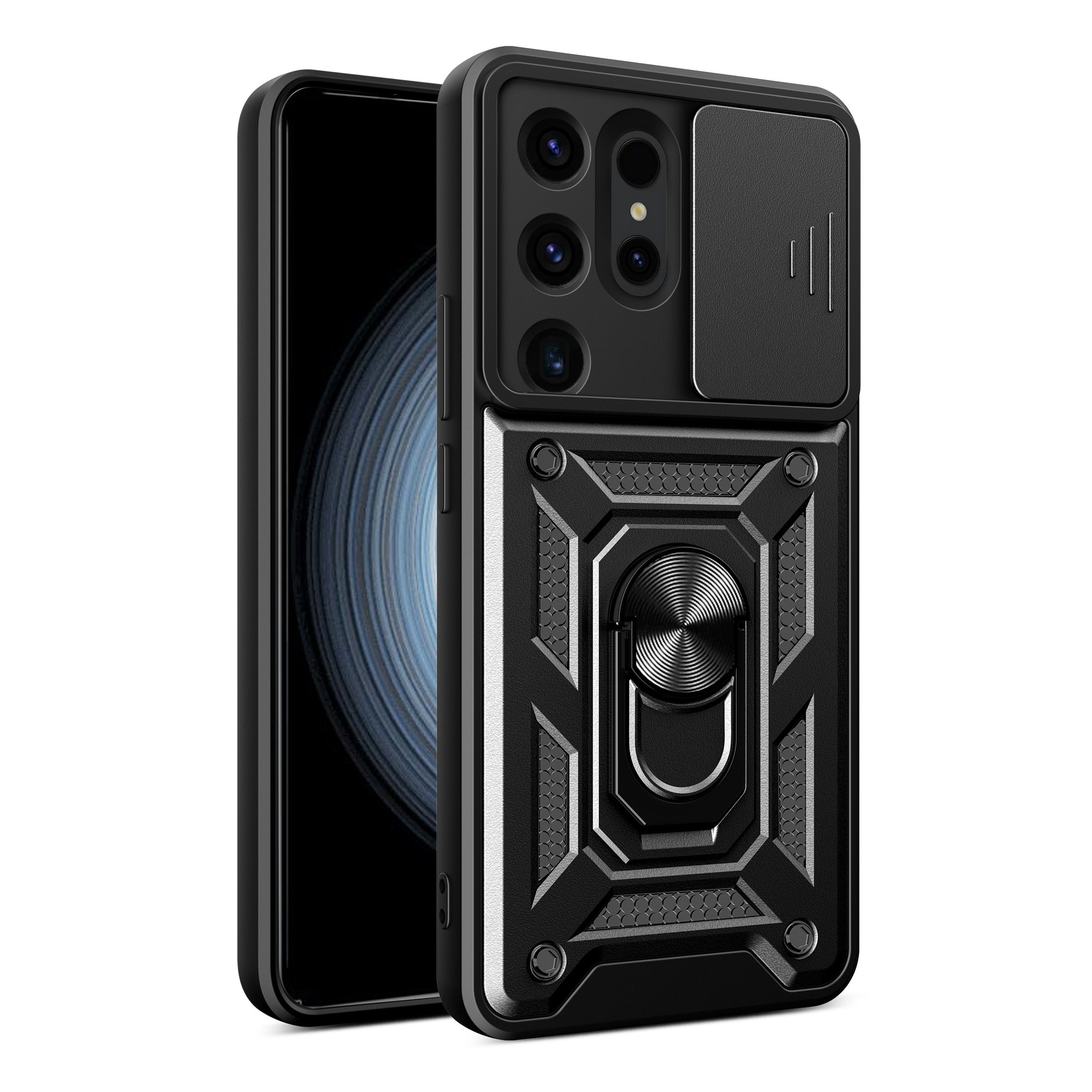 Υβριδική Θωρακισμένη Camshield Θήκη Για Samsung Galaxy S24 Ultra Armored Με Camera Cover για Black – PhoneBazaar