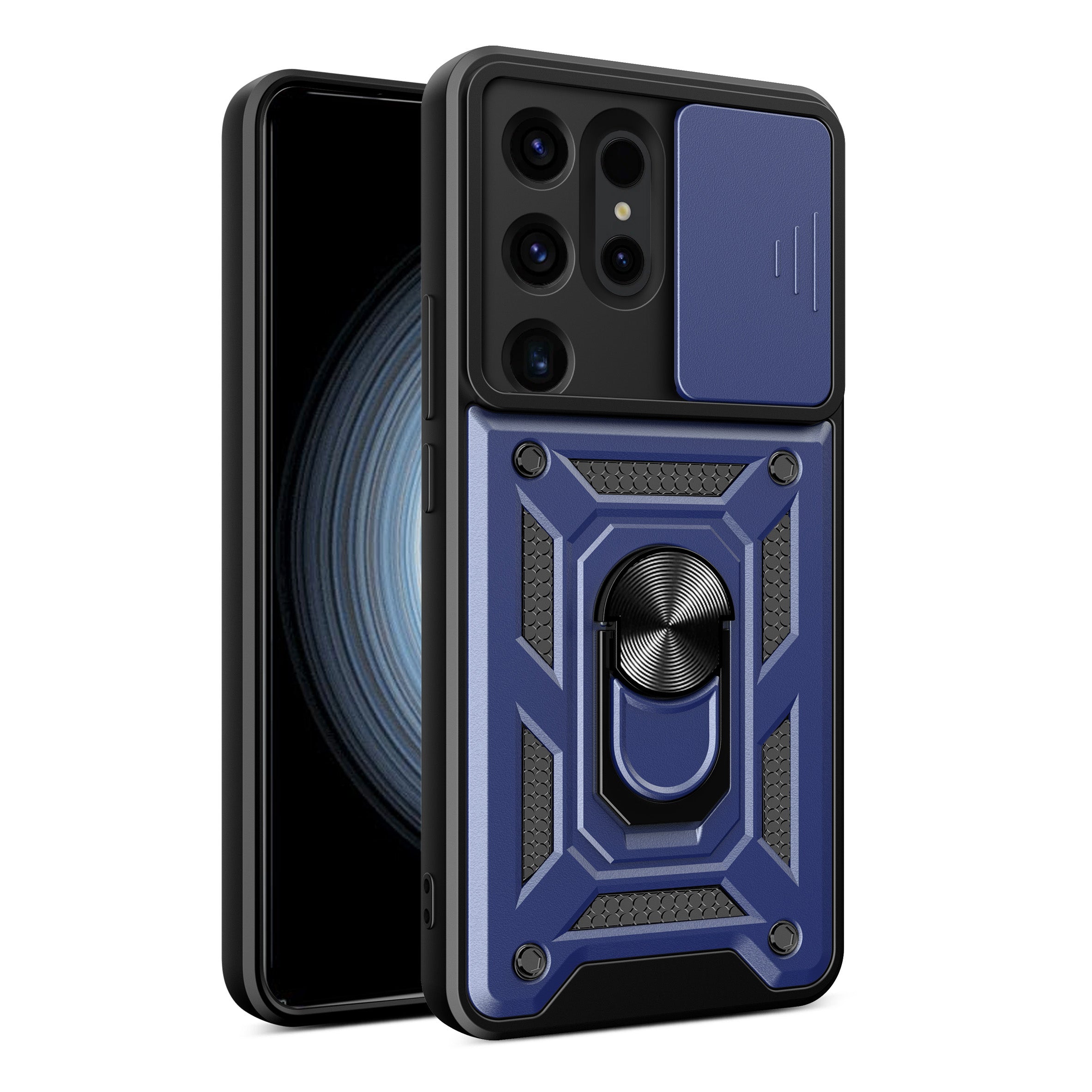 Υβριδική Θωρακισμένη Camshield Θήκη Για Samsung Galaxy S24 Ultra Armored Με Camera Cover για Blue – PhoneBazaar