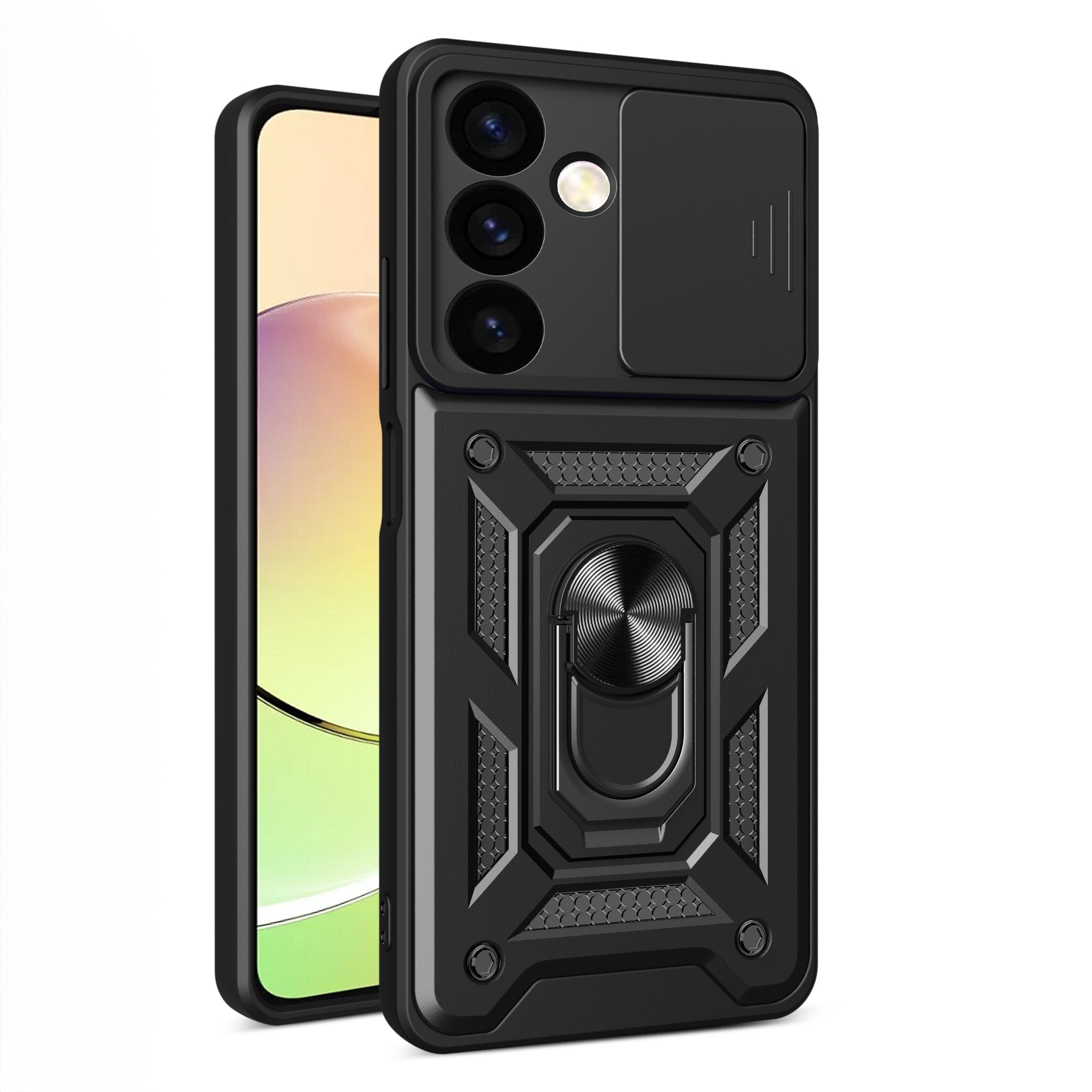 Υβριδική Θωρακισμένη Camshield Armored Θήκη Για Samsung Galaxy S24 Με Camera Cover για Black – PhoneBazaar