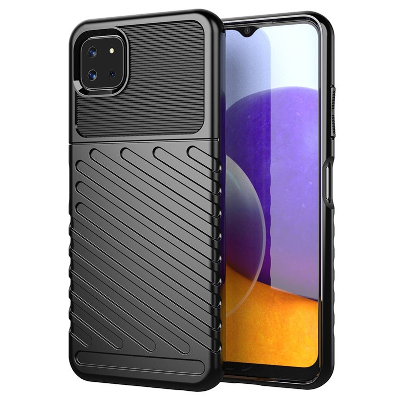 Thunder Θήκη Ευκαμπτο Ανθεκτική Κάλυμμα Tpu Θήκη Για Samsung Galaxy A22 5g Black – PhoneBazaar