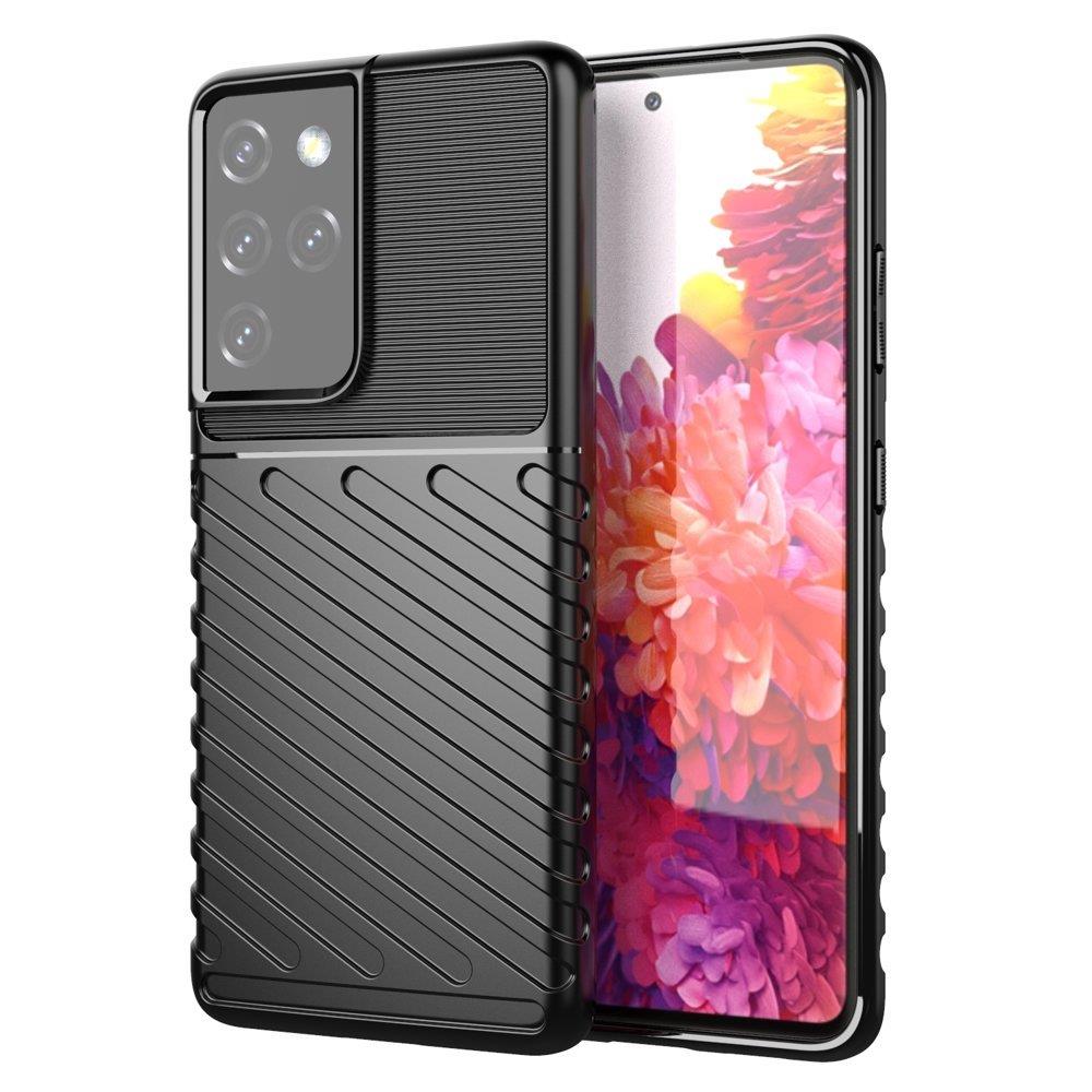 Thunder Θήκη Flexible Armored Cover Για Samsung Galaxy S22 Ultra Black – PhoneBazaar