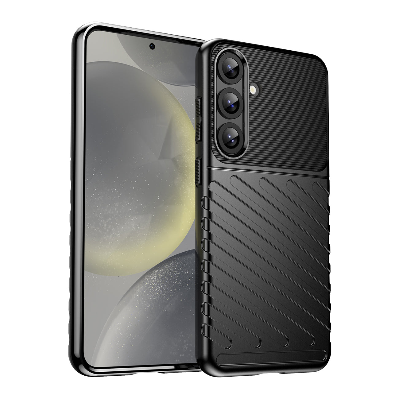 Thunder Θήκη Για Samsung Galaxy S25+ Σιλικόνης Θωρακισμενηed Κάλυμμα για Black – PhoneBazaar