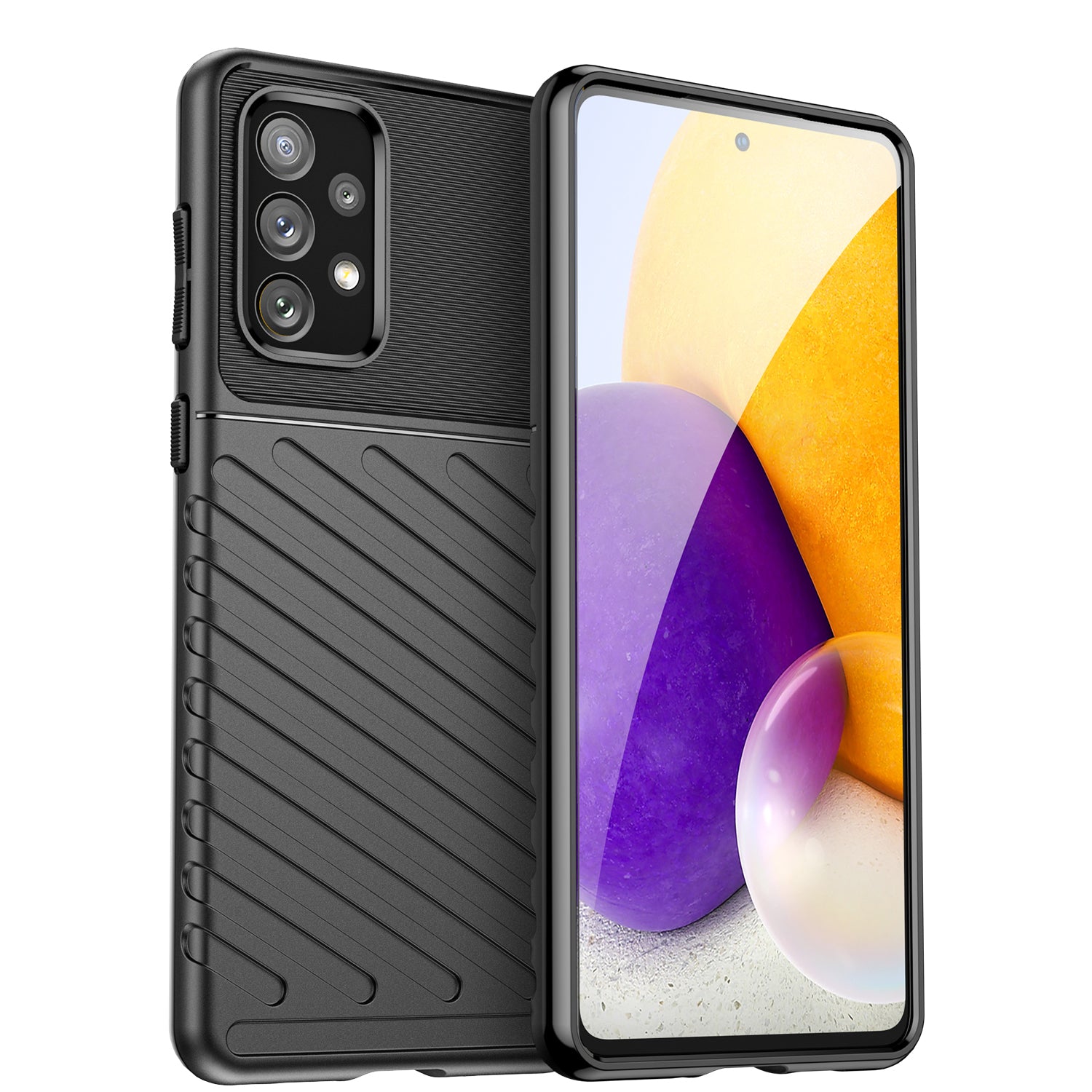 Thunder Θήκη Flexible Armored Cover Για Samsung Galaxy A73 Black – PhoneBazaar