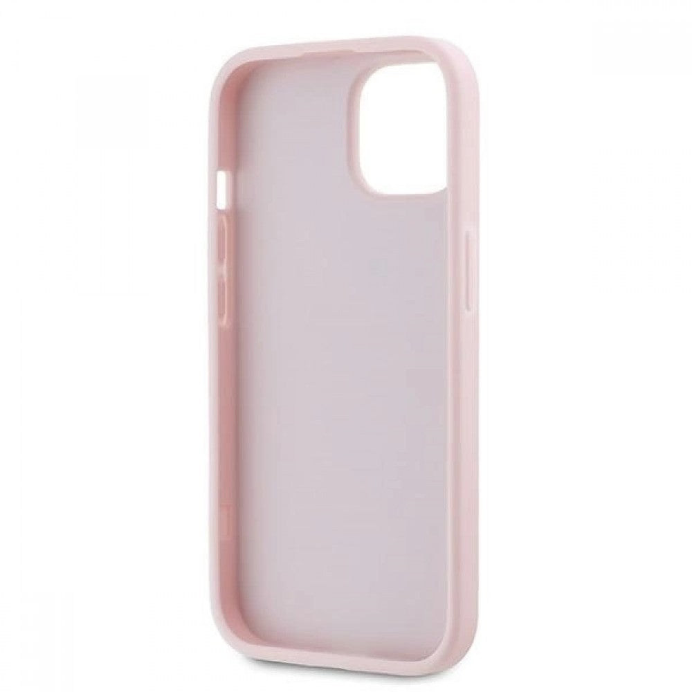 Karl Lagerfeld Diagonal Quilted Script Θήκη για iPhone 15 - Ρόζ
