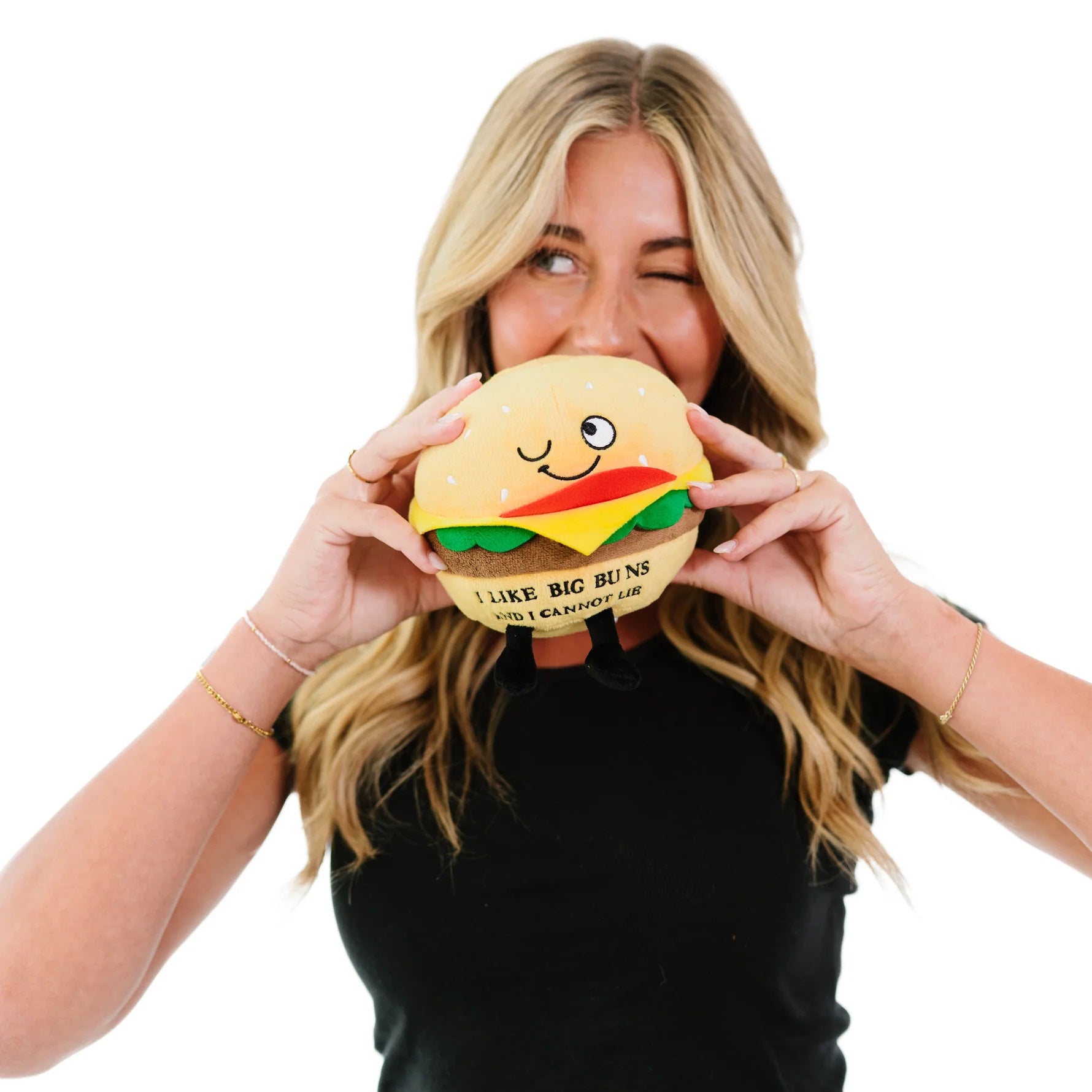 Punchkins Plush Hamburger Λούτρινο – "I Like Big Buns & I Cannot Lie"