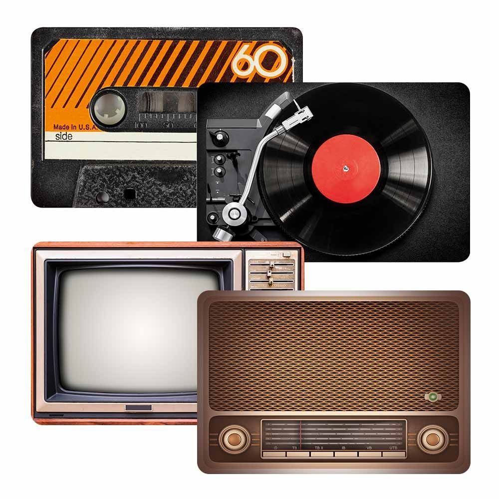 Retro Placemats - Ρετρό Σουπλά - Σετ 4 Τεμαχίων για Μοναδική Διακόσμηση Τραπεζιού