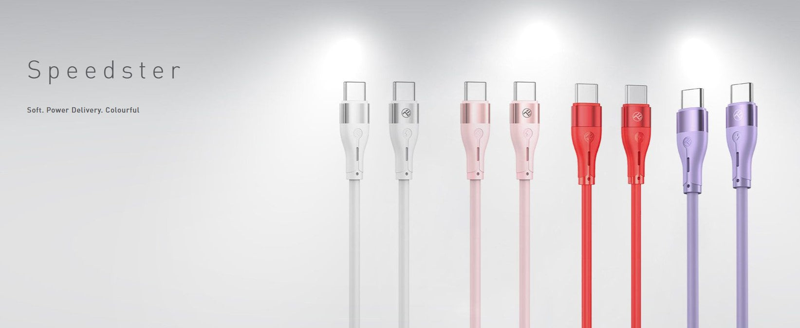 Tellur Silicone USB‑C σε USB‑C Καλώδιο, 60 W PD, 3A, 1 m – Λευκό