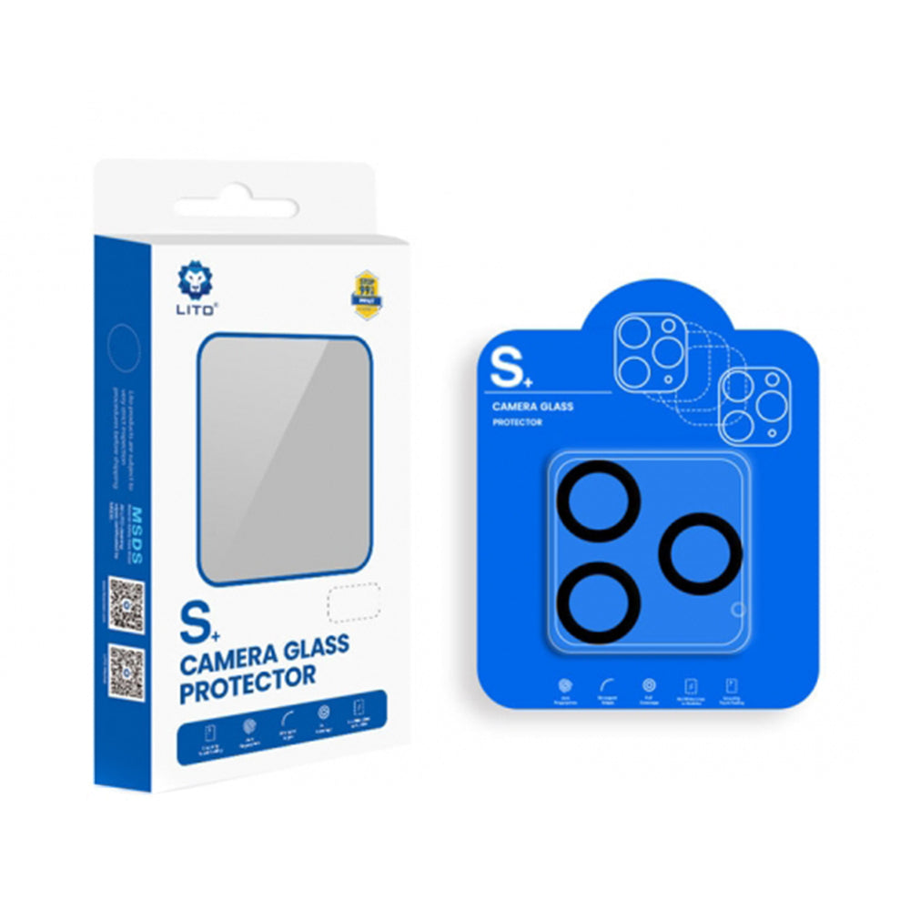 Lito - S+ Camera Glass Protector - iPhone 14 / iPhone 14 Plus - Black/Transparent
