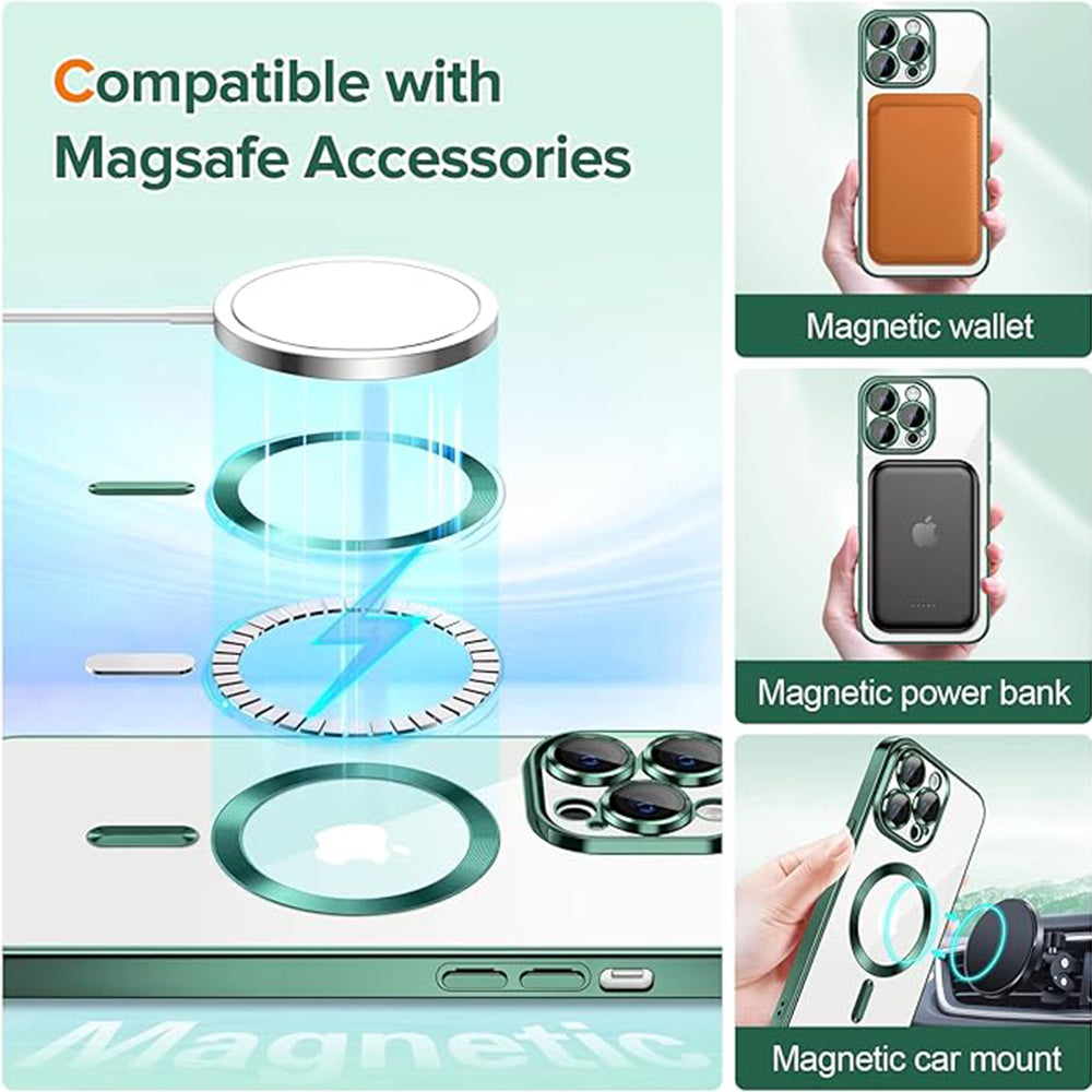 Techsuit - Luxury Crystal MagSafe - iPhone 12 Pro Max - Deep Green