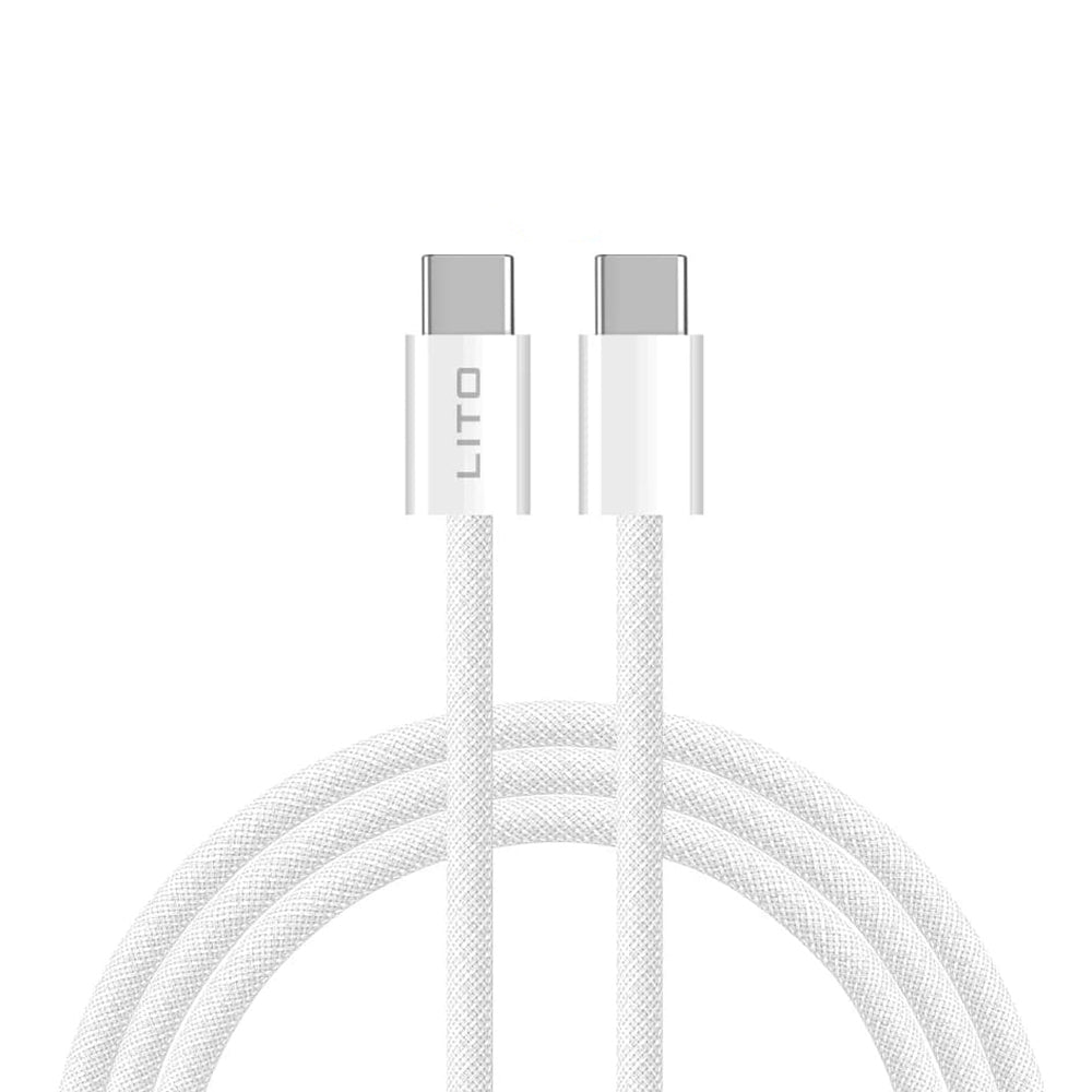 Lito - Data Cable (LD04CC) - Type-C to Type-C, Fast Charging PD60W, 1m - White