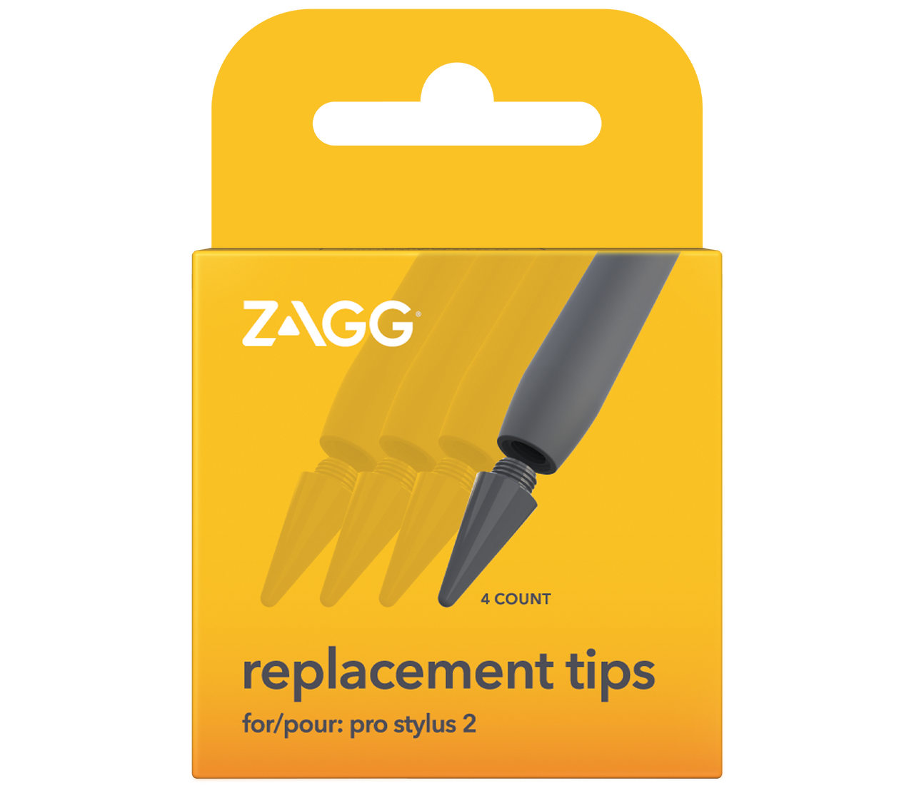 Zagg Pro Stylus 2 Replacement tips 4Pack Grey - Μύτες Γραφίδας για Zagg Pro Stylus 2