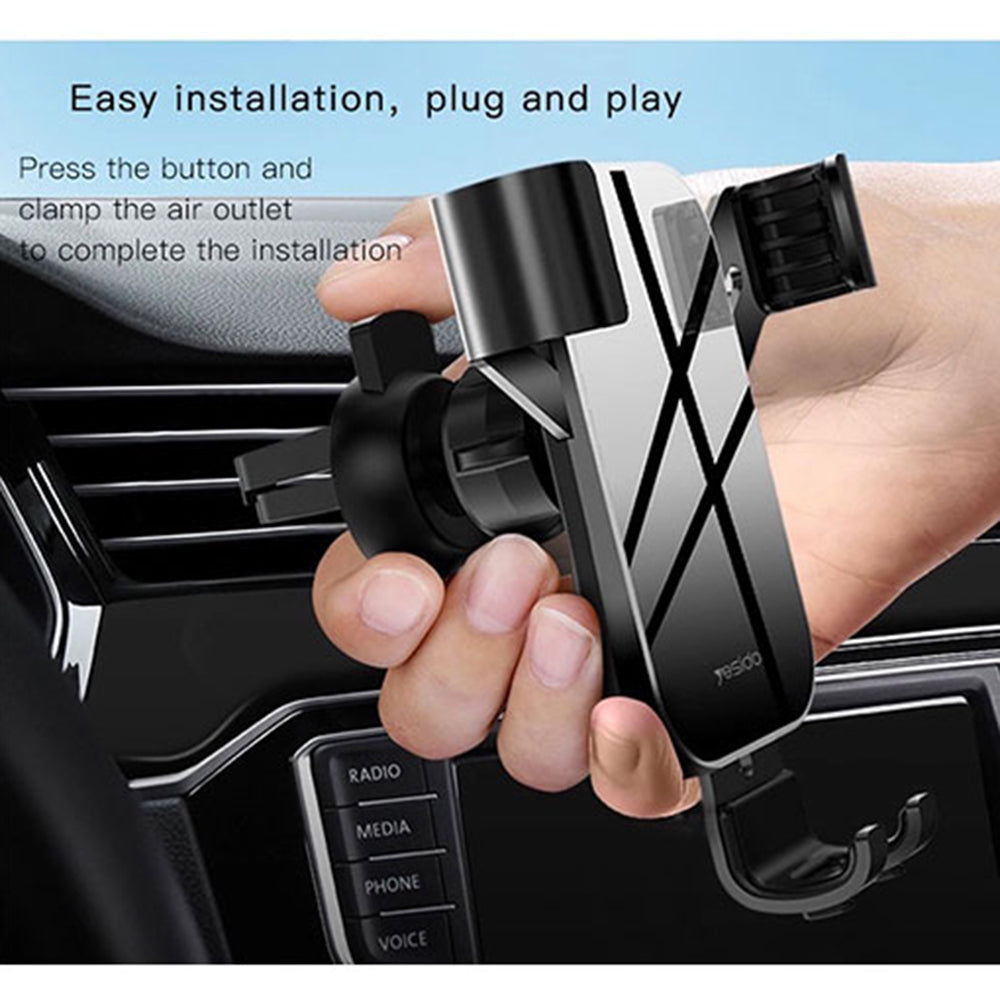 Yesido - Car Holder (C87) - Gravity Grip for Air Vent - Black