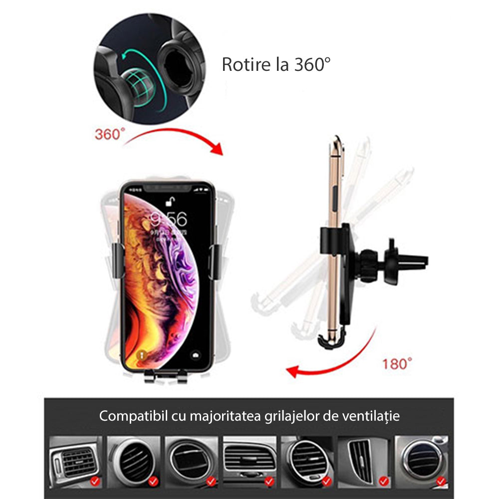 Yesido - Car Holder (C87) - Gravity Grip for Air Vent - Black