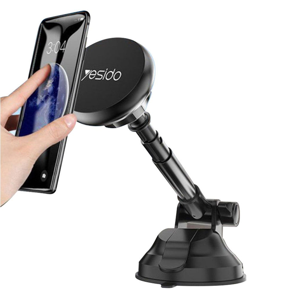 Yesido - Car Holder (C41) - Extendable Arm, 360° Rotation Angle, for Dashboard, Windshield - Black