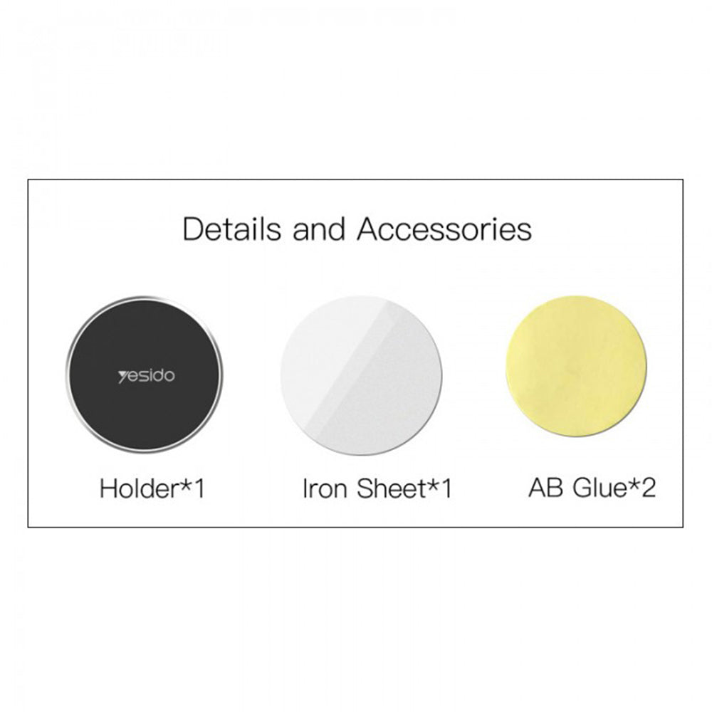 Yesido - Car Holder (C38) - Magnetic Grip for Dashboard - Black