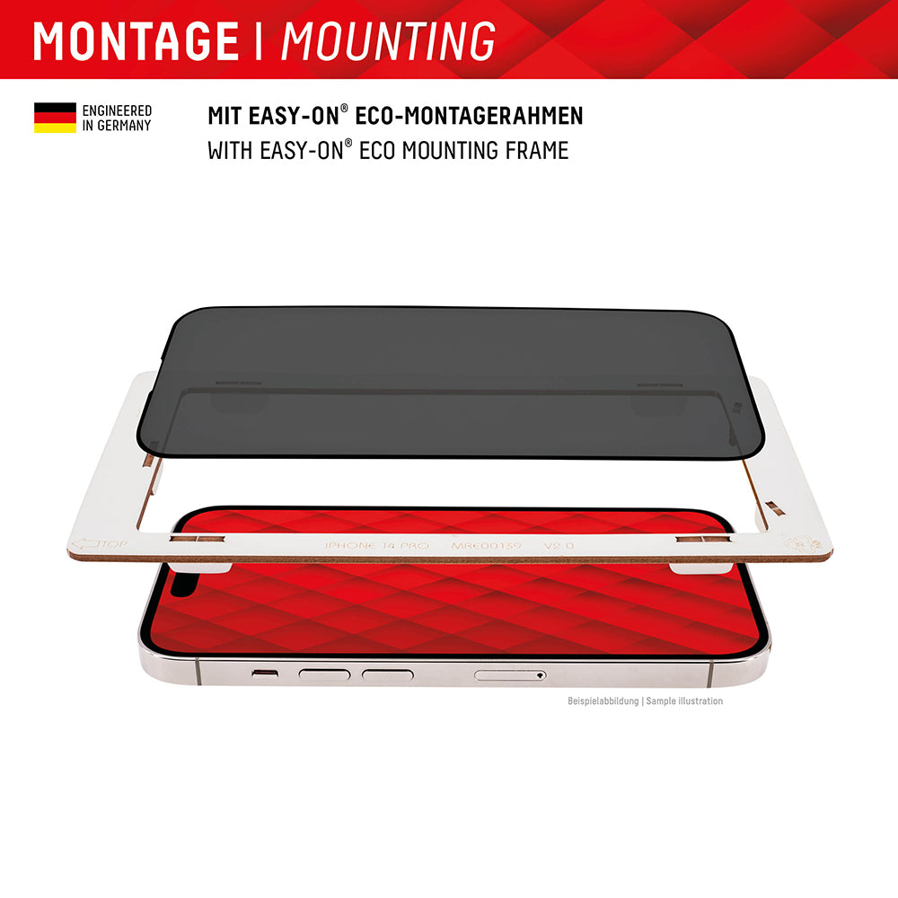 Displex - Premium Real Glass Privacy Full Cover - iPhone 16 Plus - Black