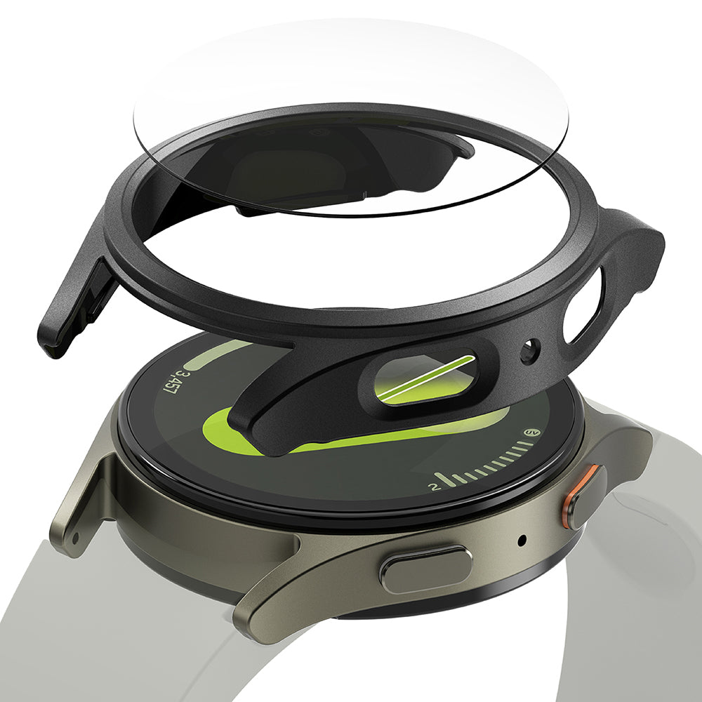 Ringke - Slim + Screen Protector - Samsung Galaxy Watch7Â 44mm - Titanium Black