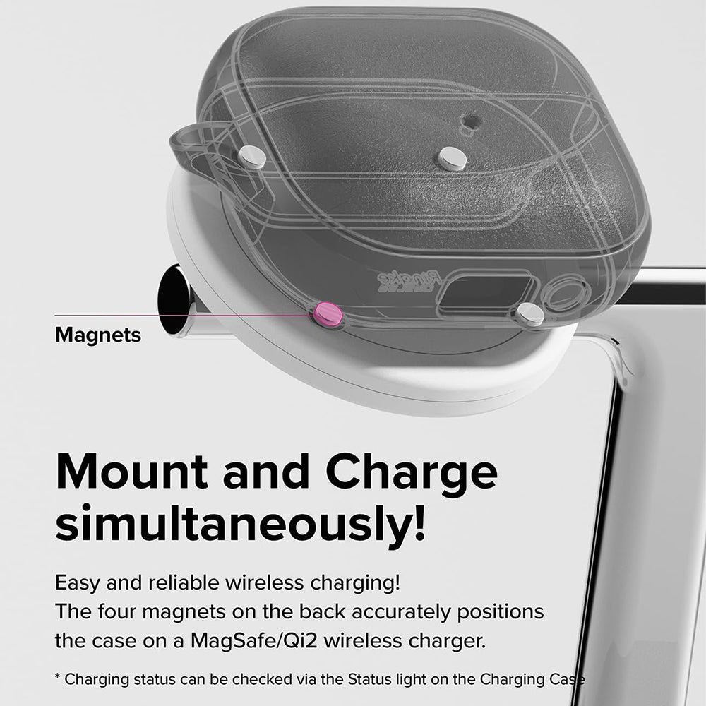 Ringke - Protection Case Onyx Magnetic - for Galaxy Buds 3 / 3 Pro / 3 FE, Non-Slip Texture, Carabiner Hole - Black