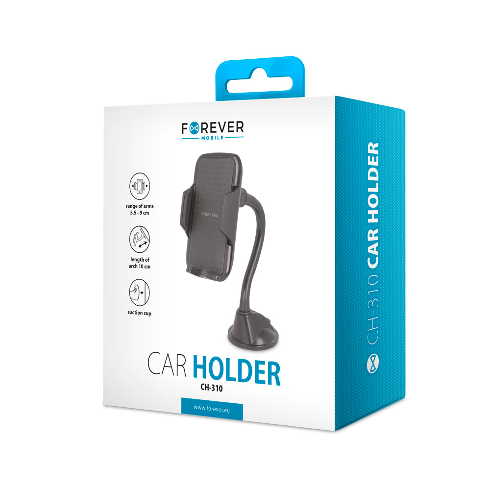Forever CH‑310 Car Holder για Παρμπρίζ με Βεντούζα & Μαγνητική Στήριξη – Μαύρη