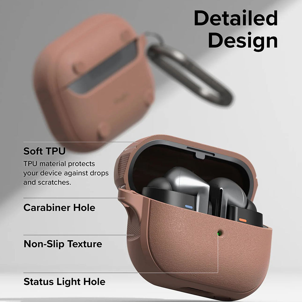 Ringke - Protection Case Onyx Magnetic - for Galaxy Buds 3 / 3 Pro / 3 FE, Non-Slip Texture - Constant Coral