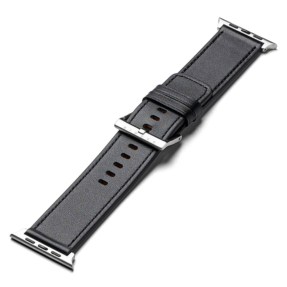 Ringke - Leather One Basic Bold - Apple Watch 1/2/3/4/5/6/7/8/9/10/SE/SE 2/Ultra/Ultra 2 (42/44/45/46/49mm) - Black
