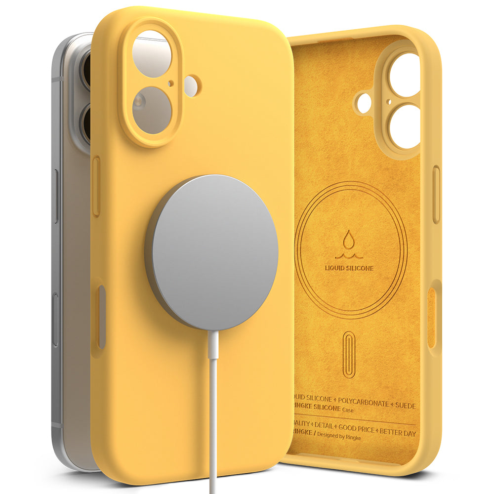 Ringke - Silicone Magnetic MagSafe - iPhone 16 Plus - Yellow