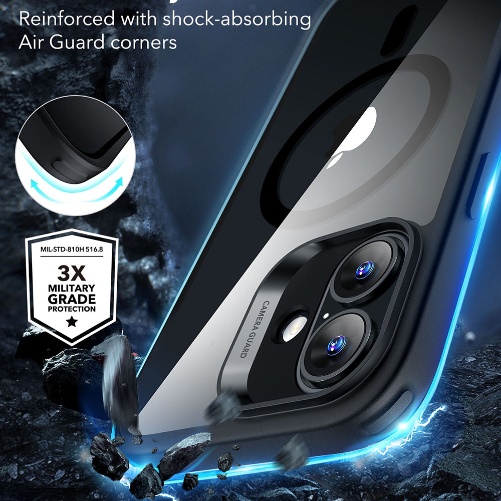 ESR - Classic Hybrid HaloLock - iPhone 16 - Clear Black