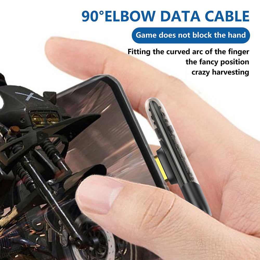 Lito - Data Cable (LD11CL) - Type-C to Lightning, Fast Charging, Angled Design, Gold Plated Interface, 30W, 1m - Black