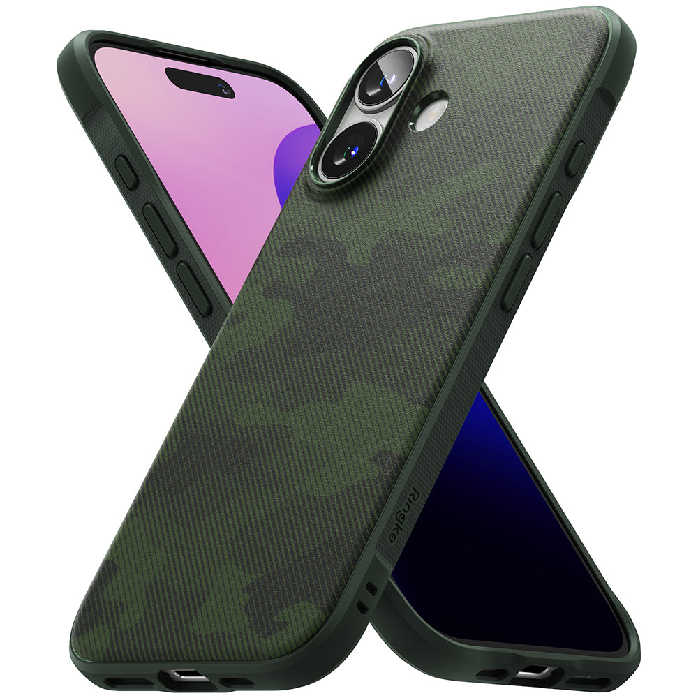 Ringke - Onyx Design - iPhone 16 - Camo Green