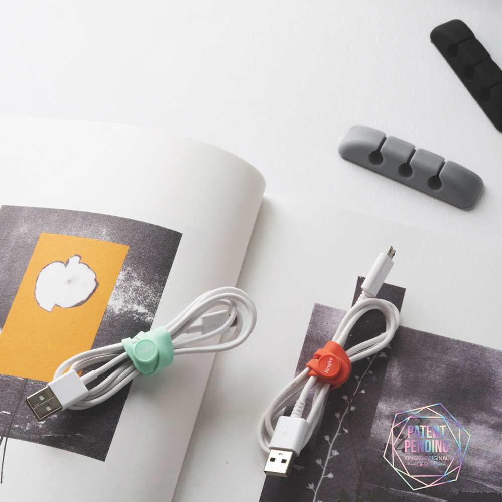 Ringke - Cable Organizer (8 pack) - 3 x 8 Slots - Multicolor