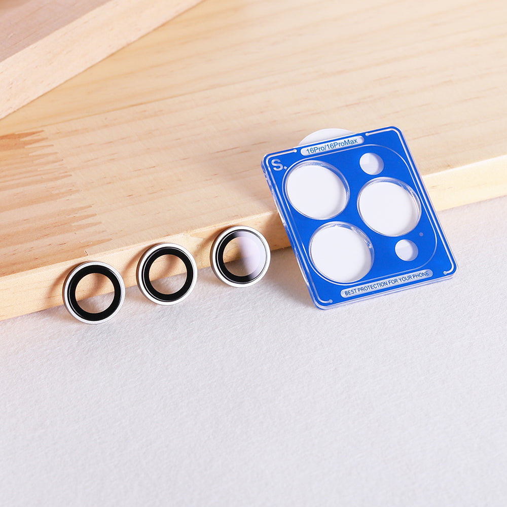 Lito - S+ Camera Glass Protector - iPhone 16 Pro / iPhone 16 Pro Max - White Titanium