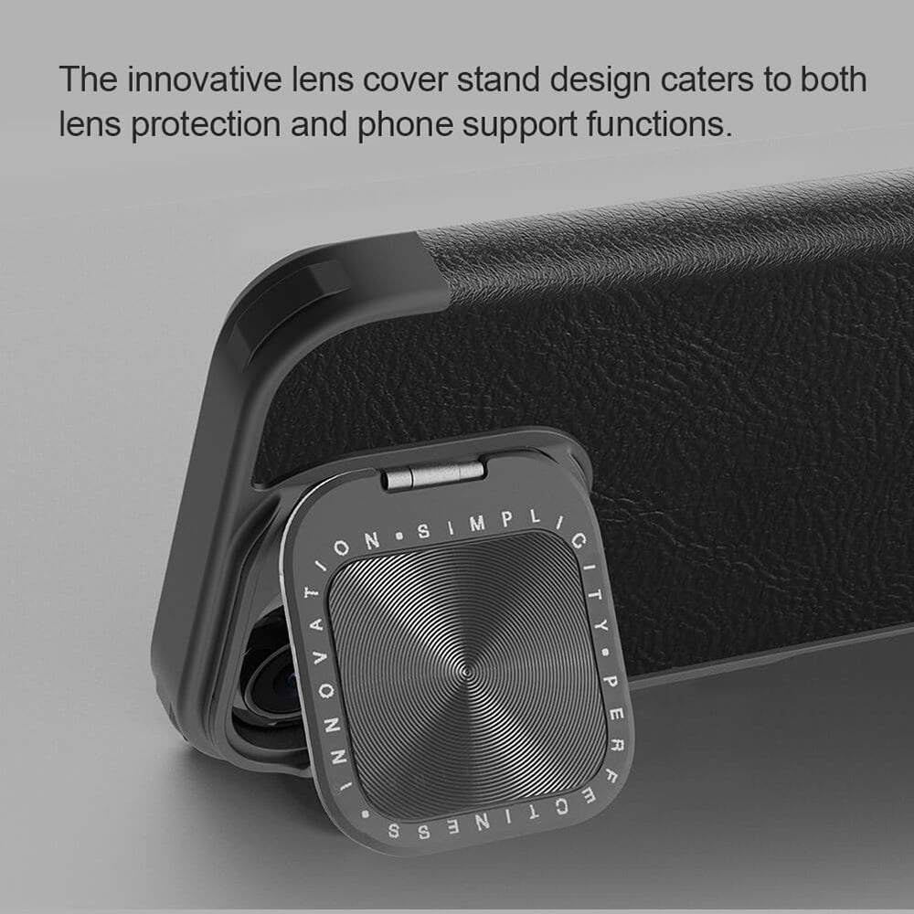 Nillkin - Qin Prop Leather Case - iPhone 16 - Brown