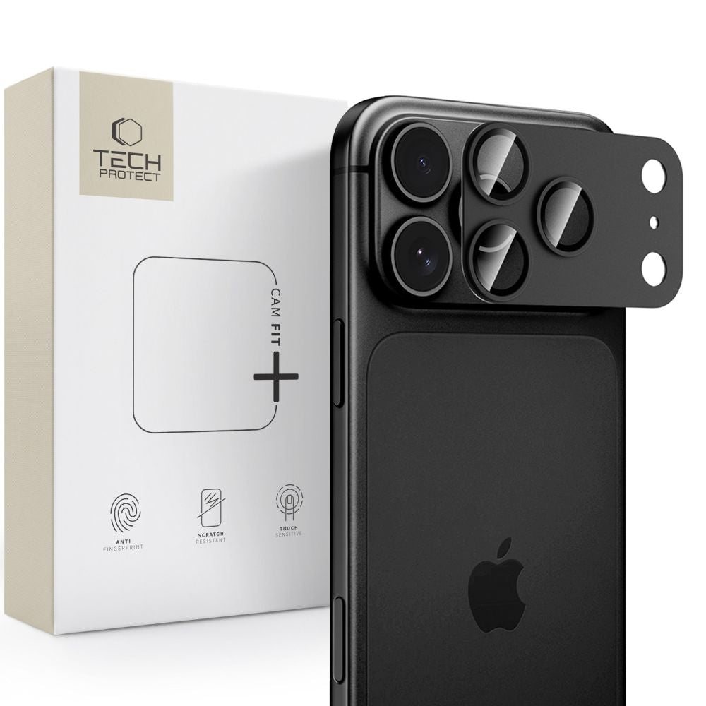 Tech-Protect Camfull Fit+ Προστατευτικό Κάμερας για iPhone 17 Pro Max - iPhone 18 Pro Max - Μαύρο