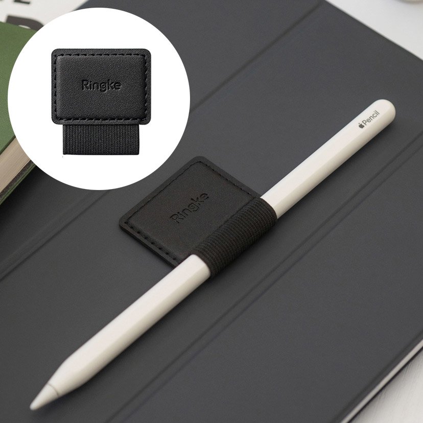 Ringke - Pen Holder (1 pack) - Ecological Leather, Textile, Elastic - Black