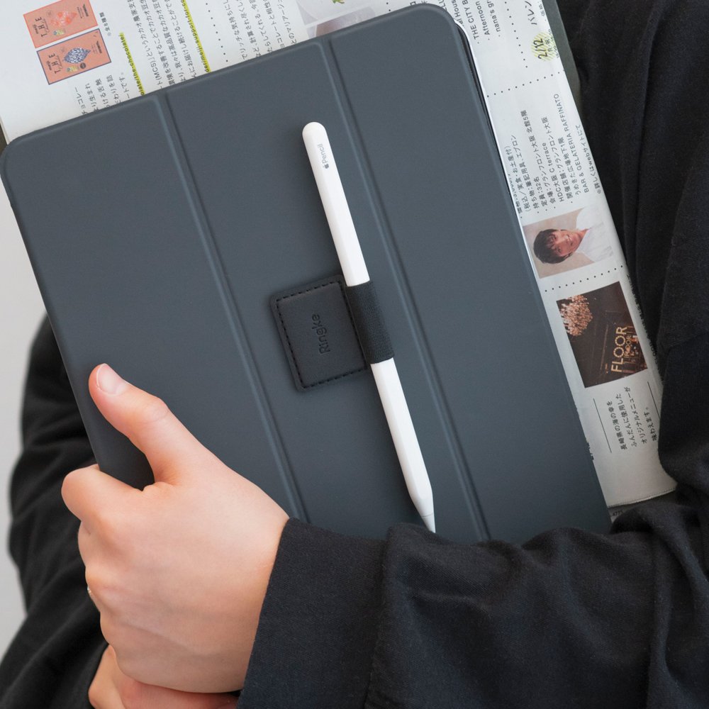 Ringke - Pen Holder (1 pack) - Ecological Leather, Textile, Elastic - Black