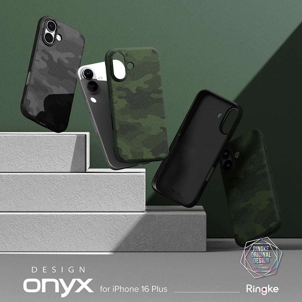 Ringke - Onyx Design - iPhone 16 Plus - Camo Green