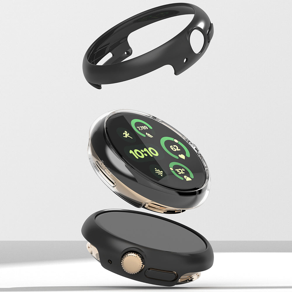 Ringke - Slim (2 pack) - Google Pixel Watch 3 45mm - Clear / Matte Black