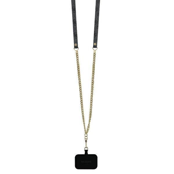 Guess “Metal Logo Strass Collection” Case Θήκη προστασίας Crossbody από δερματίνη– iPhone 16 Pro (Μαύρο – GUHCP16LP4TDSCPK)