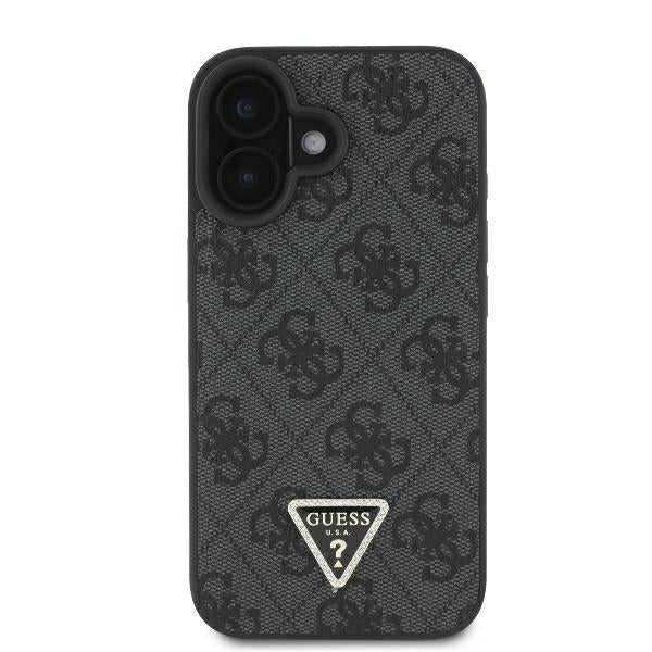 Guess “Metal Logo Strass Collection” Case Θήκη προστασίας Crossbody από δερματίνη – iPhone 16 (Μαύρο – GUHCP16SP4TDSCPK)