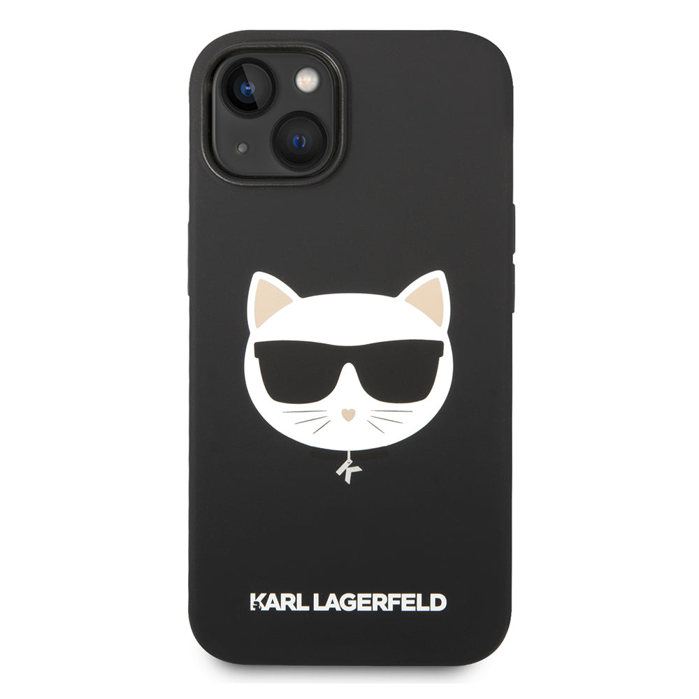 Karl Lagerfeld - Silicone MagSafe (KLHMP14MSLCHBK) - iPhone 14 Plus - Choupette Head