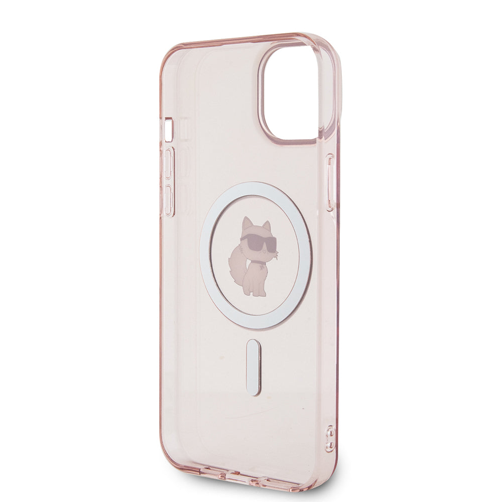 Karl Lagerfeld - IML MagSafe (KLHMP15MHFCCNOP) - iPhone 15 Plus - Pink Choupette
