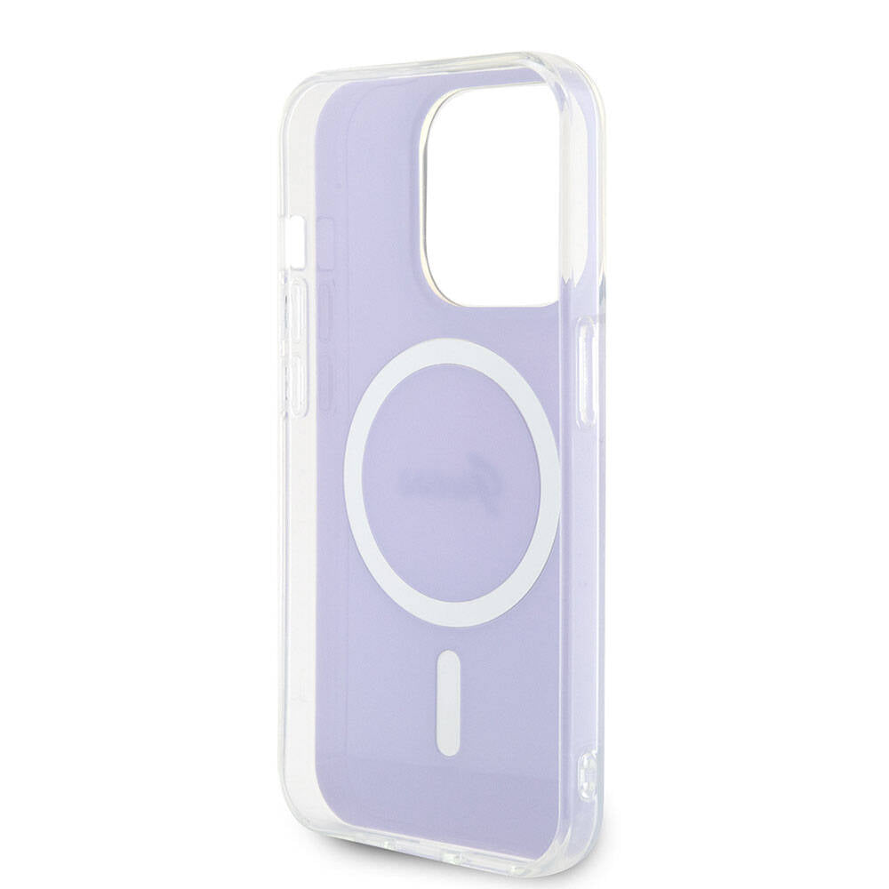 Guess Iridescent Magsafe Case Πολύχρωμη θήκη προστασίας από σκληρό πλαστικό – iPhone 15 Pro (Rainbow Purple – GUHMP15LHITSU)