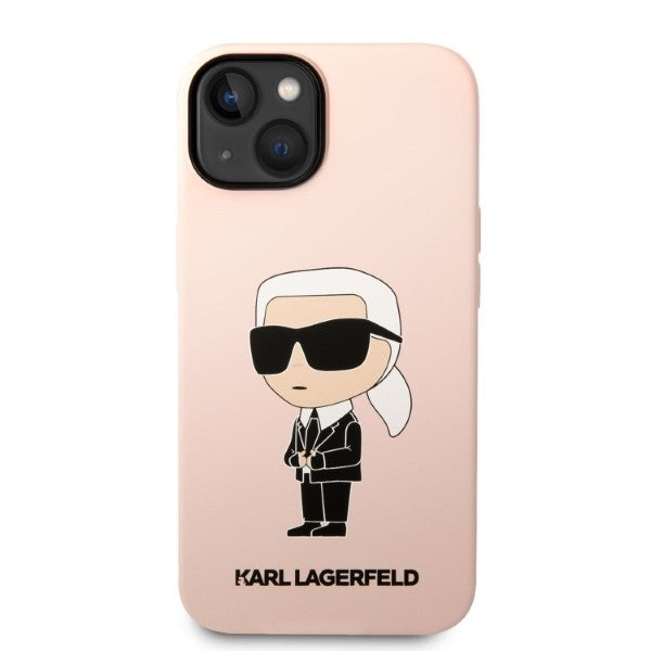 Karl Lagerfeld - Silicone MagSafe (KLHMP14MSNIKBCP) - iPhone 14 Plus - Pink Ikonik