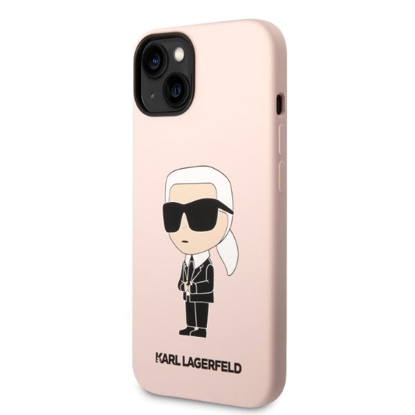Karl Lagerfeld - Silicone MagSafe (KLHMP14MSNIKBCP) - iPhone 14 Plus - Pink Ikonik