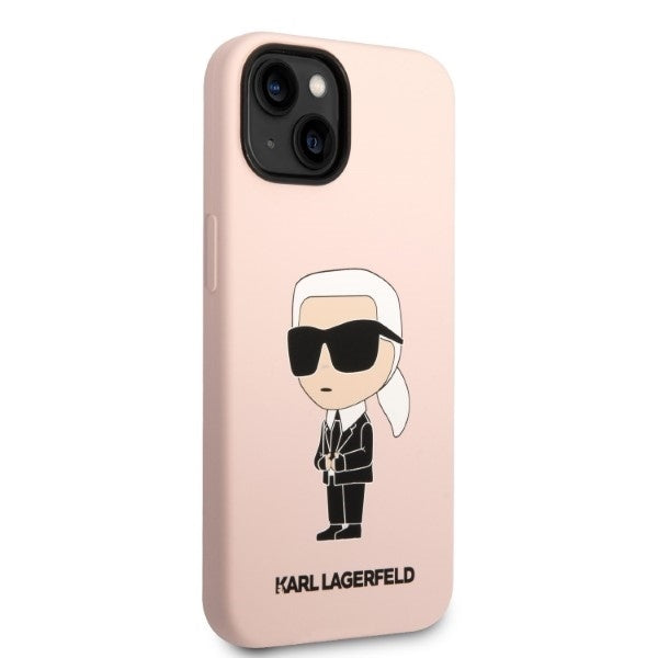 Karl Lagerfeld - Silicone MagSafe (KLHMP14MSNIKBCP) - iPhone 14 Plus - Pink Ikonik