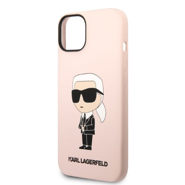 Karl Lagerfeld - Silicone MagSafe (KLHMP14MSNIKBCP) - iPhone 14 Plus - Pink Ikonik