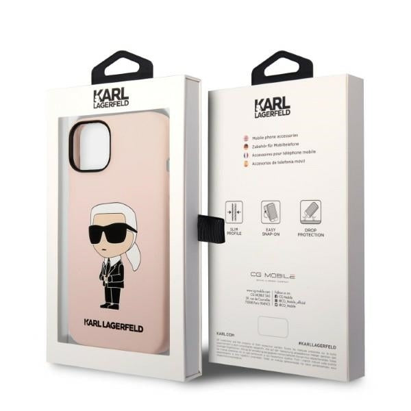 Karl Lagerfeld - Silicone MagSafe (KLHMP14MSNIKBCP) - iPhone 14 Plus - Pink Ikonik