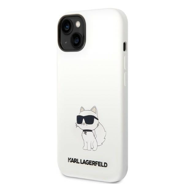 Karl Lagerfeld - Silicone MagSafe (KLHMP14MSNCHBCH) - iPhone 14 Plus - White Choupette