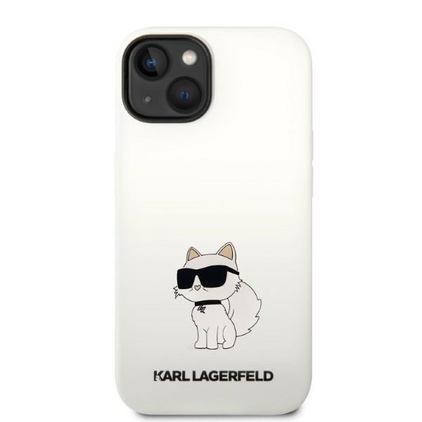 Karl Lagerfeld - Silicone MagSafe (KLHMP14MSNCHBCH) - iPhone 14 Plus - White Choupette