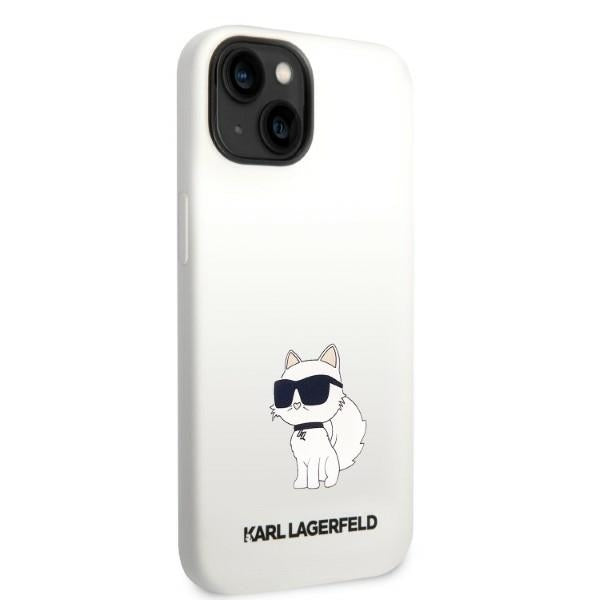 Karl Lagerfeld - Silicone MagSafe (KLHMP14MSNCHBCH) - iPhone 14 Plus - White Choupette